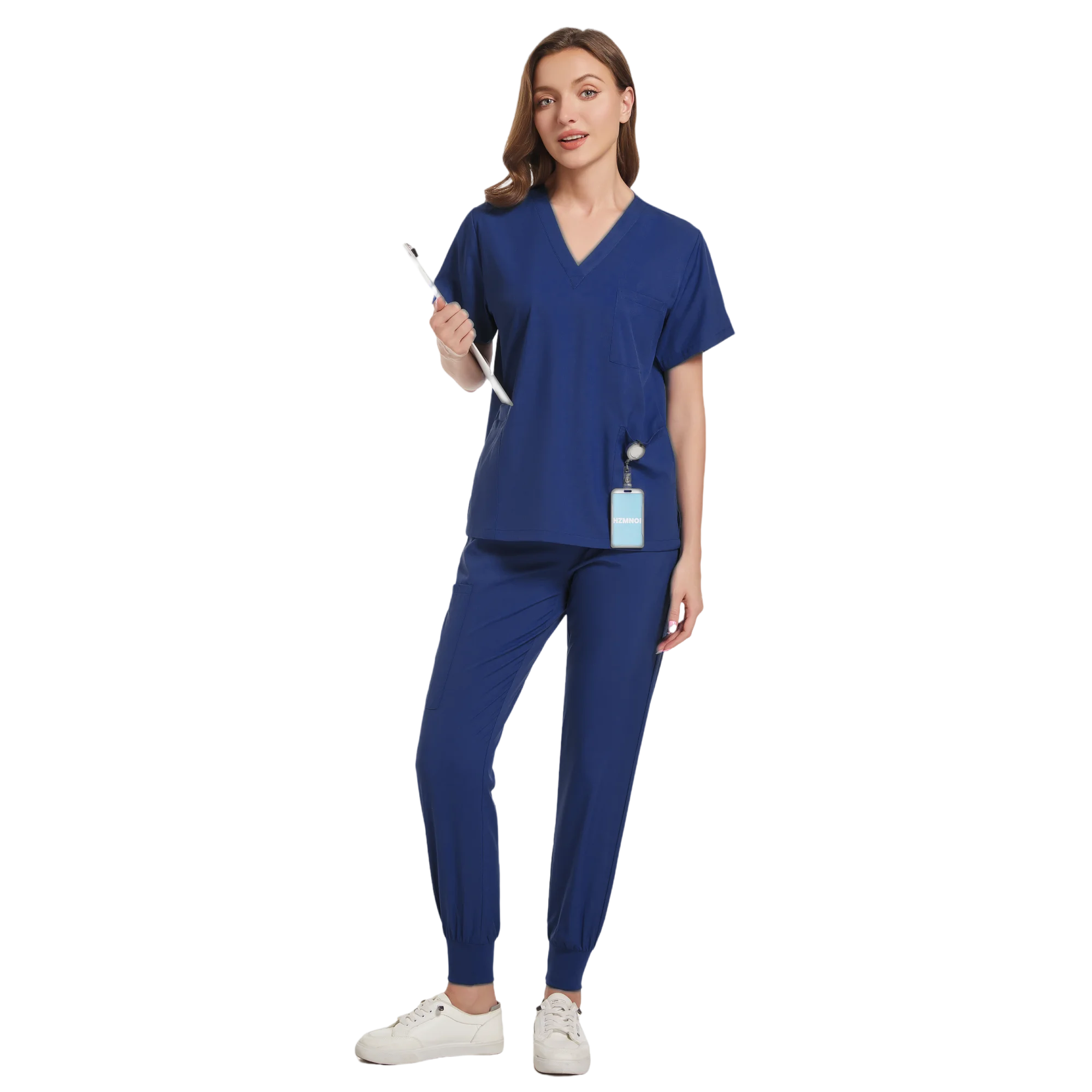 Mulheres Slim Fit Uniforme Médico, Conjuntos de Scrubs, Acessórios de Enfermeira, Uniforme Hospitalar, Dental, Clinical Workwear Vestuário, Cirúrgico Ternos Gerais