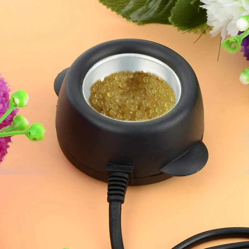 

Черный клеевой горшок, клеевая печь DIY Горшок для горячего клея для ремонта для школы, ручного обучения для шелковых цветов, вилка стандарта США