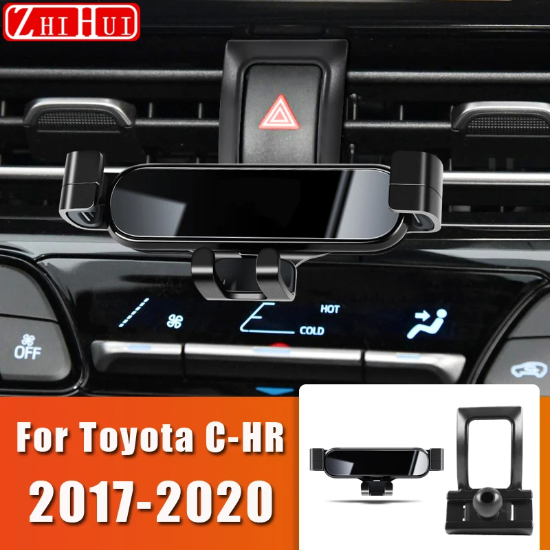 

For Toyota C-HR CHR 2017-2020 Reiz 2010-2020 Car Styling Mobile Phone Holder Air Vent Mount Gravity Bracket Stand Accessories