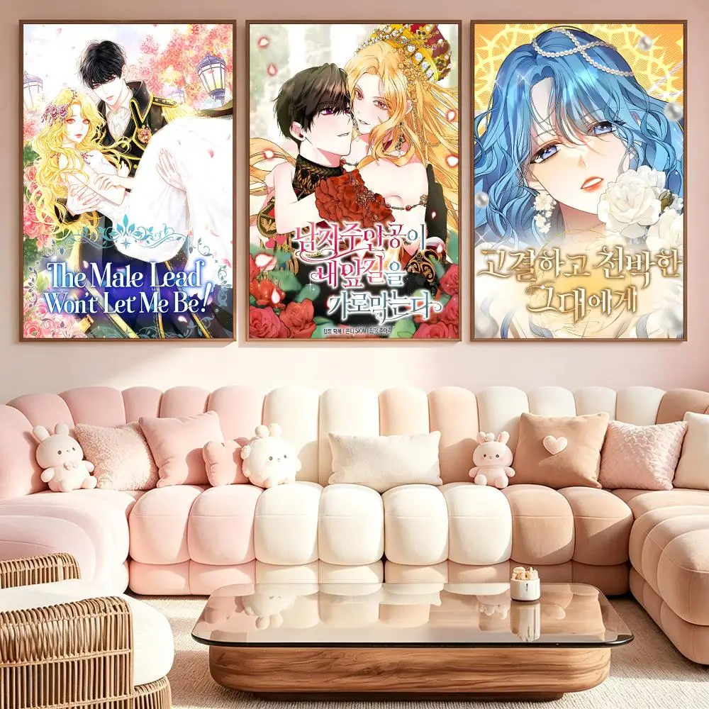 manhwa The Male Lead Proposed to Me Poster Poster Kawaii Self Adhesive HD Wall Print Cute Home Bedroom Room Aesthetic Decor Gift