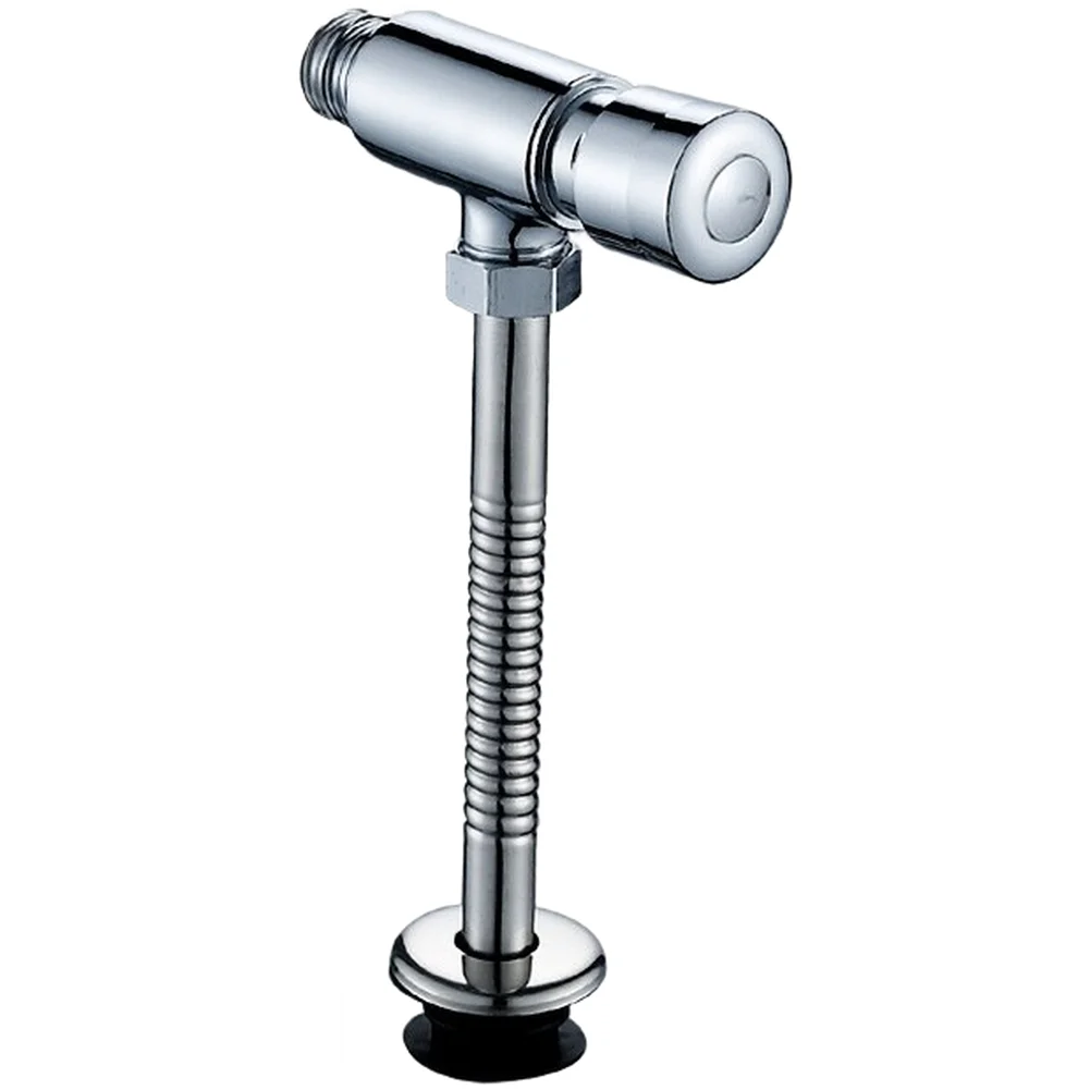 Brass Concealed Toilet Flush Valve, Manual Press‑Type Delay Flushing Mechanism, Water‑Saving Replacement Fixture For Bathroom