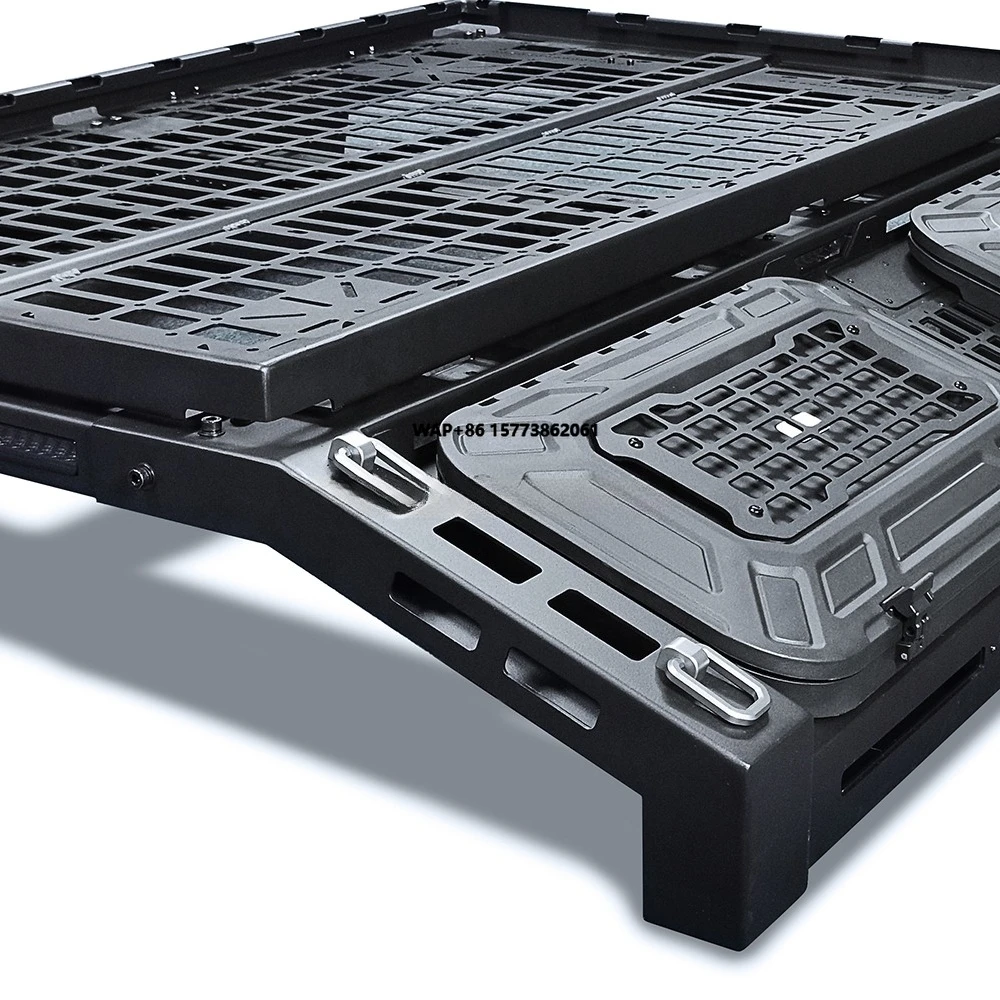 Multi-Functional Universal Pickup Truck Bed Roof Rack General Modified Anti Roll Cross Bars Cargo Bars Tool Boxes for Camping