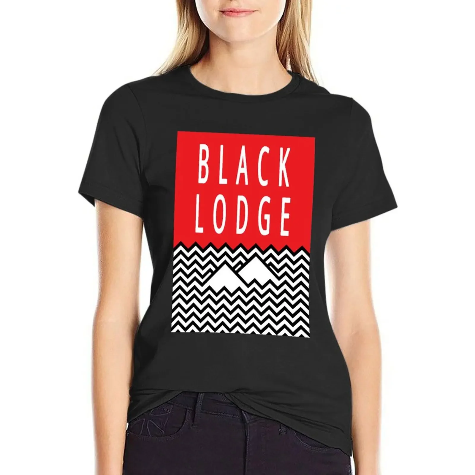 Black Lodge T-shirt lady clothes Blouse Top Women