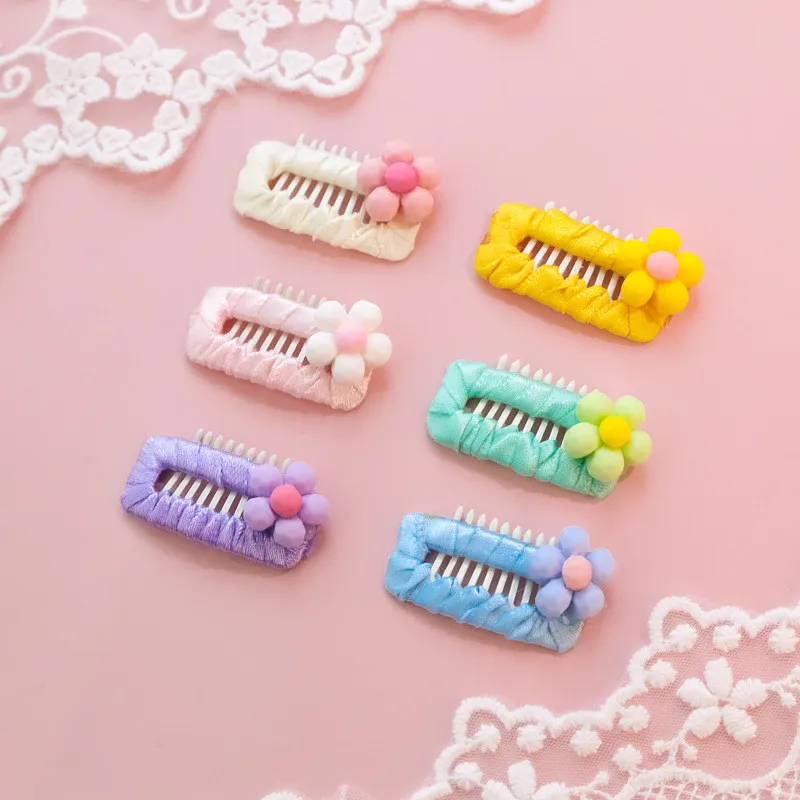 Cute Flower Colourful Hair Pins Pet Dog Bows Hair Clips for Puppy Dogs Cat Teddy Head Clip Hairpin Grooming Pet Supplies