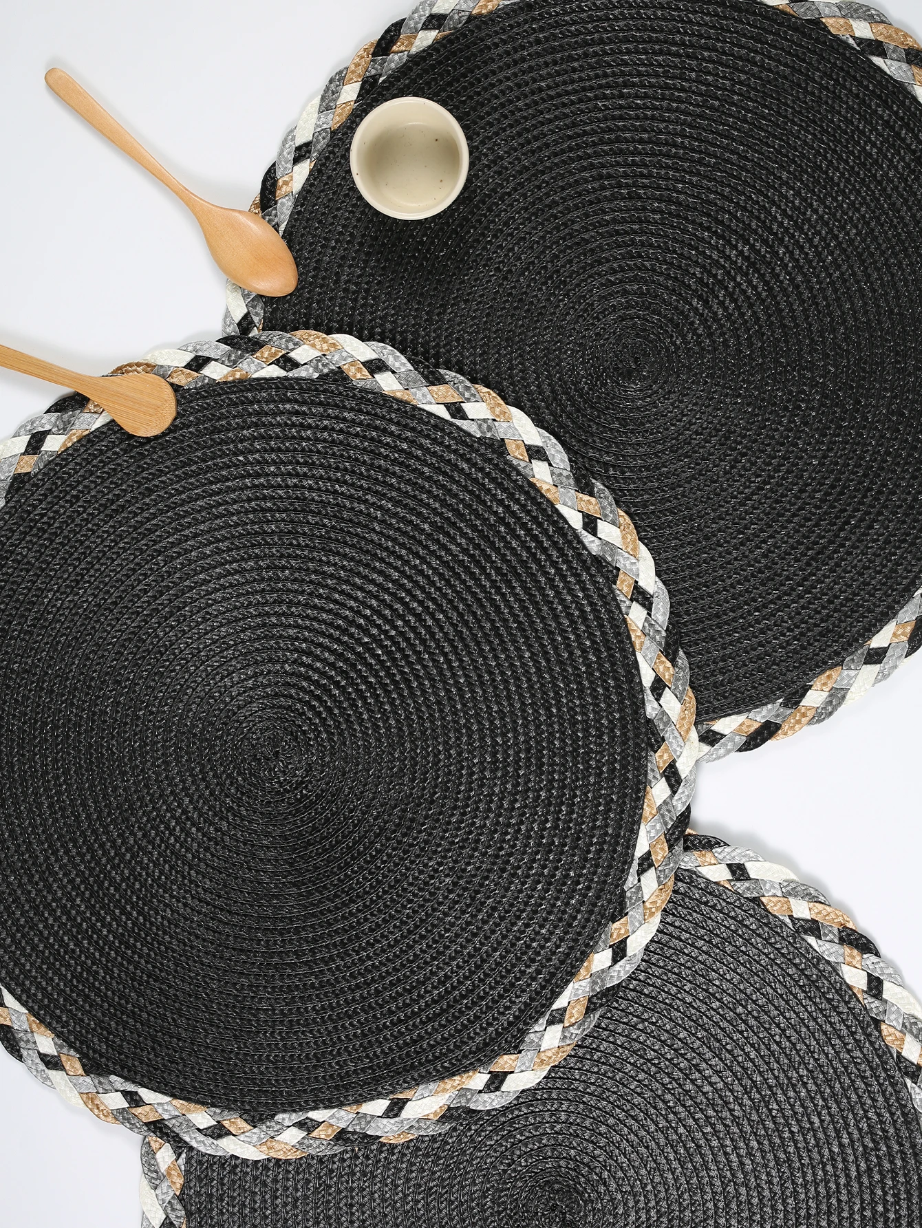 1/4pcs New Design Placemat Heat Resistant Non-Slip Placemats for Dining Table Washable Durable Polypropylene Woven Place Mat