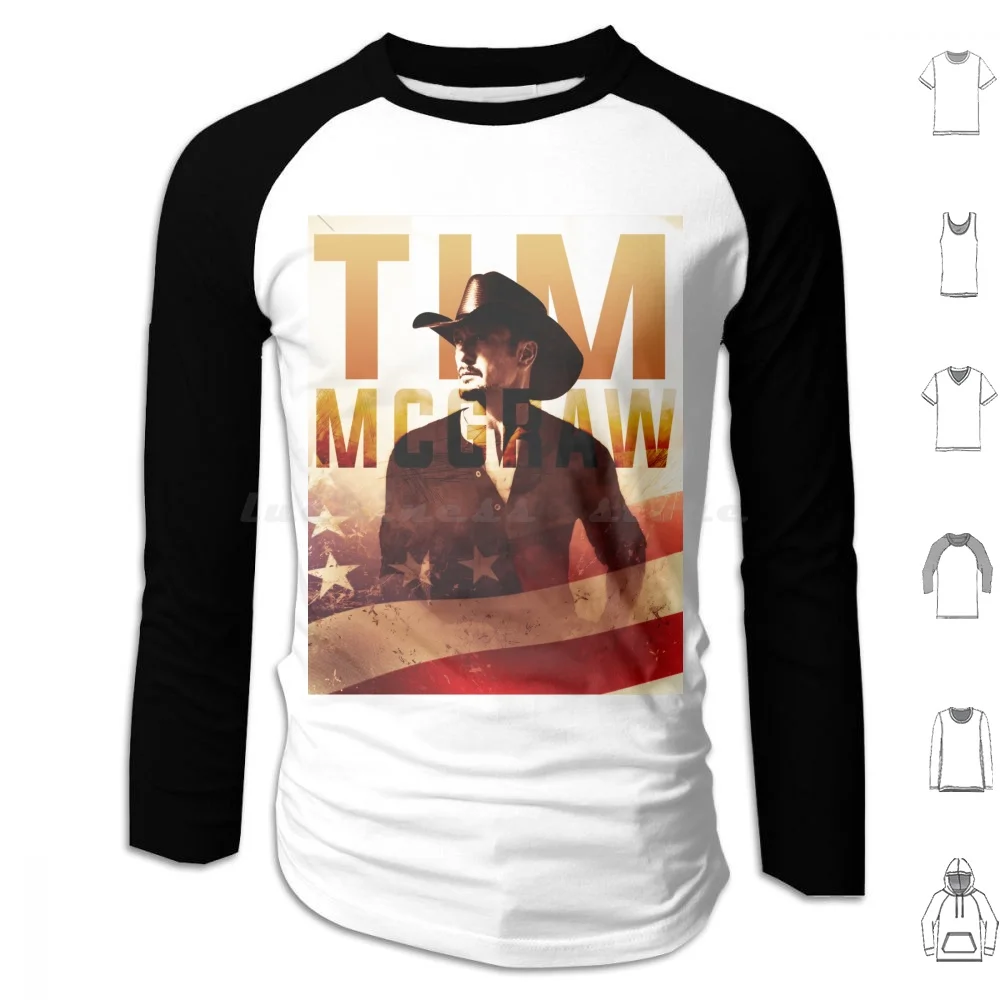 

Tim Hoodie cotton Long Sleeve Tim Tim Country Music America Texas Nashville Guitar Legend American Cowboy