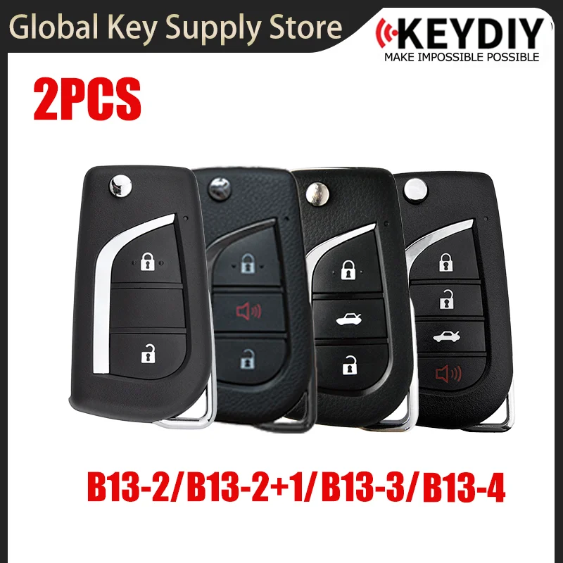 2PCS KEYDIY B13-2 B13-2+1 B13-3 B13-4 Universal Remote Control Key B-Series for KD900 KD MINI,URG200 ,KD-X2