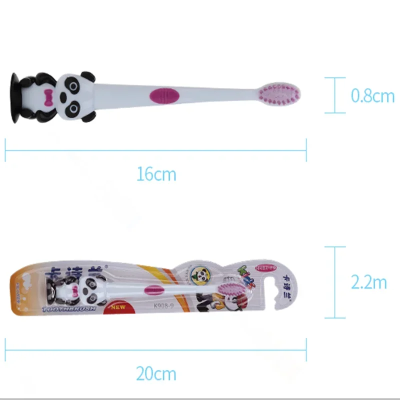 Hot Sale 1pc Kids Cartoon Panda Toothbrushes Baby Tooth Brush Soft Bristle Training Teeth Brush for Children 3-12Y