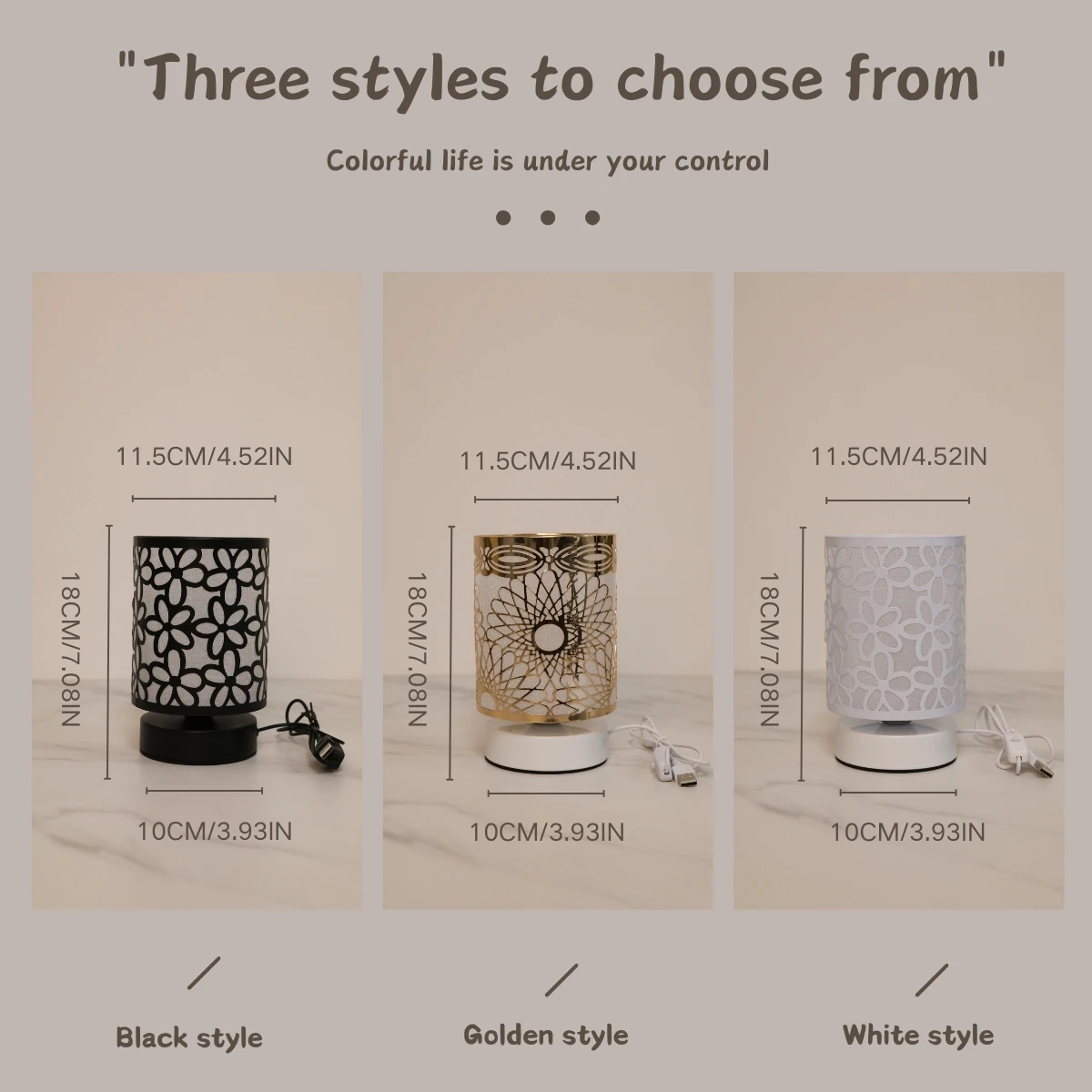 Creative design hollow LED night light, USB powered warm color light suitable for living room, party, bedroom decoration light