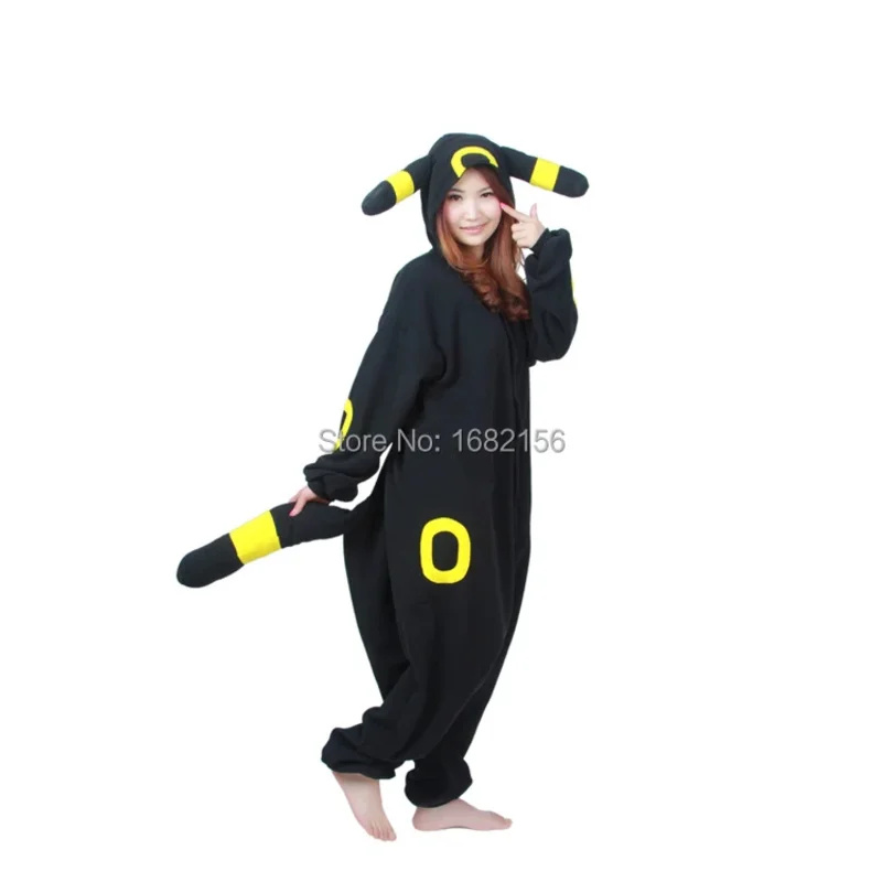 

111 www Kigurumi Adult Anime Cosplay Costume Black Umbreon Onesie Unisex Cartoon Raccoon Pajamas Party For Female Male