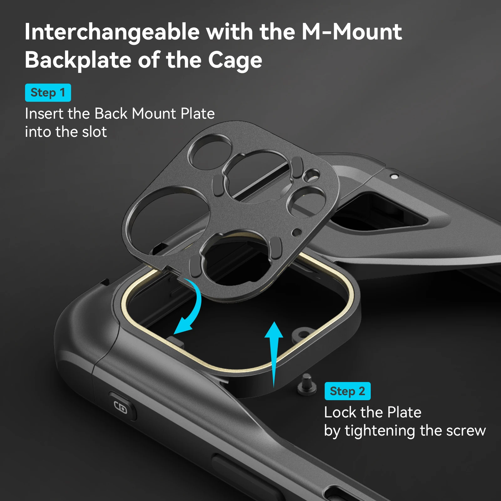 SmallRig T-Series Lens Back Mount Plate for iPhone 15 Pro Max 4391 /15 Pro Cage 4396 Not Block The Camera Lens -4399