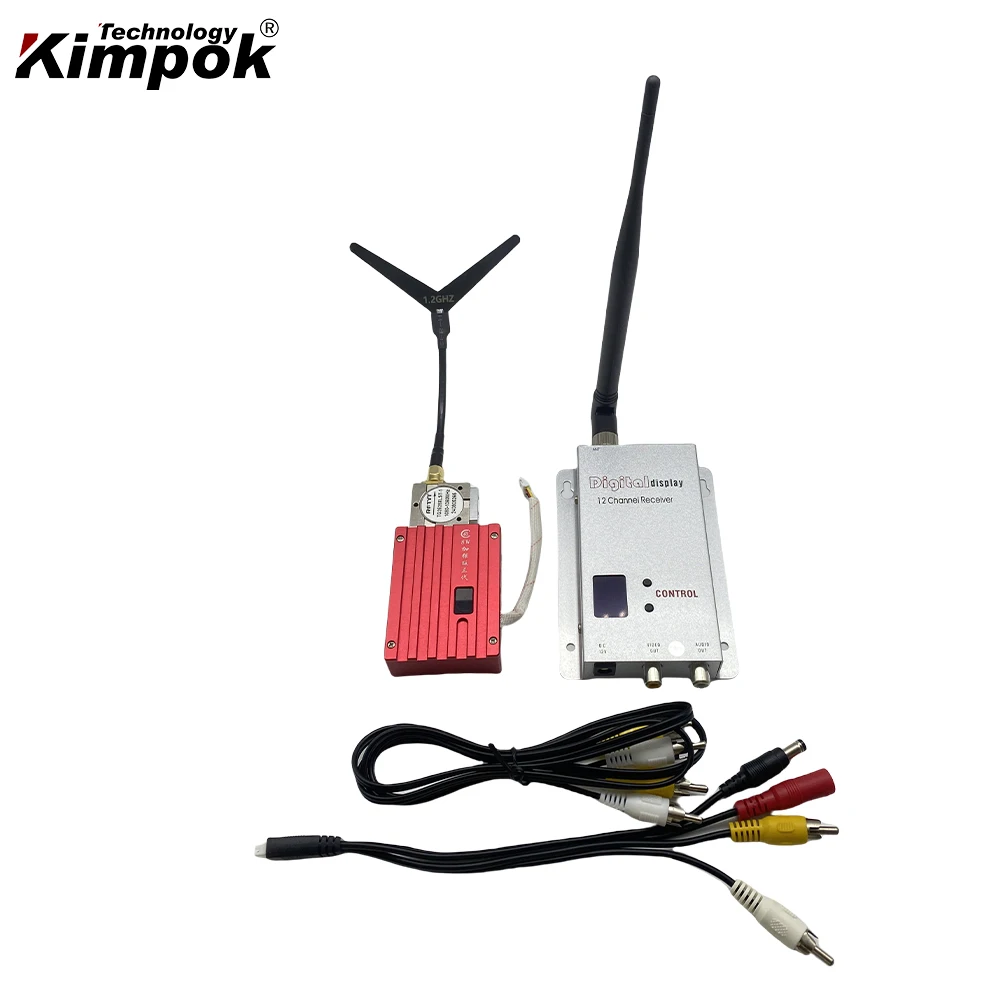 1.2Ghz 1.3Ghz FPV VTX Video Sender 40km Remote Video Audio Wireless Transmitter and Receiver for Drone