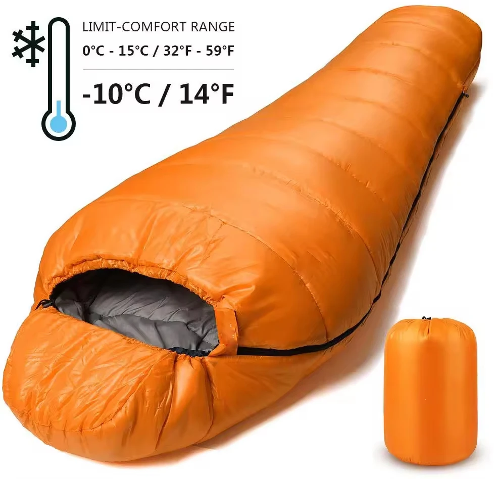 

Polyester Eco-Friendly 4 Season -40 Heated -20 Winter Goose Hiking Tactical Bondage Mummy Camping Sleeping Bags