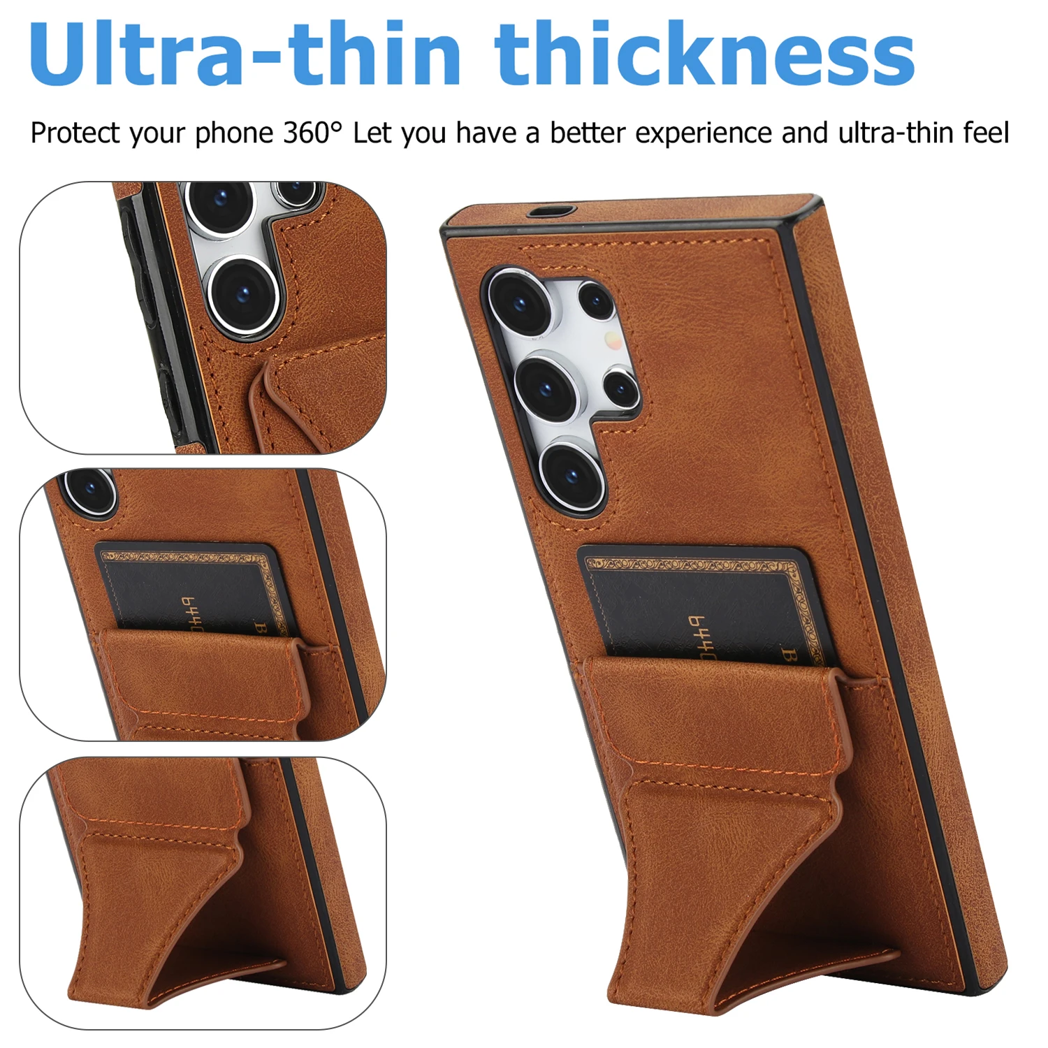 ​Hidden Kickstand Card Slot Leather Case For Samsung Galaxy S26 S25 S24 S23 S22 S20 S21 FE Note 20 Ultra S10 Plus S25 Edge