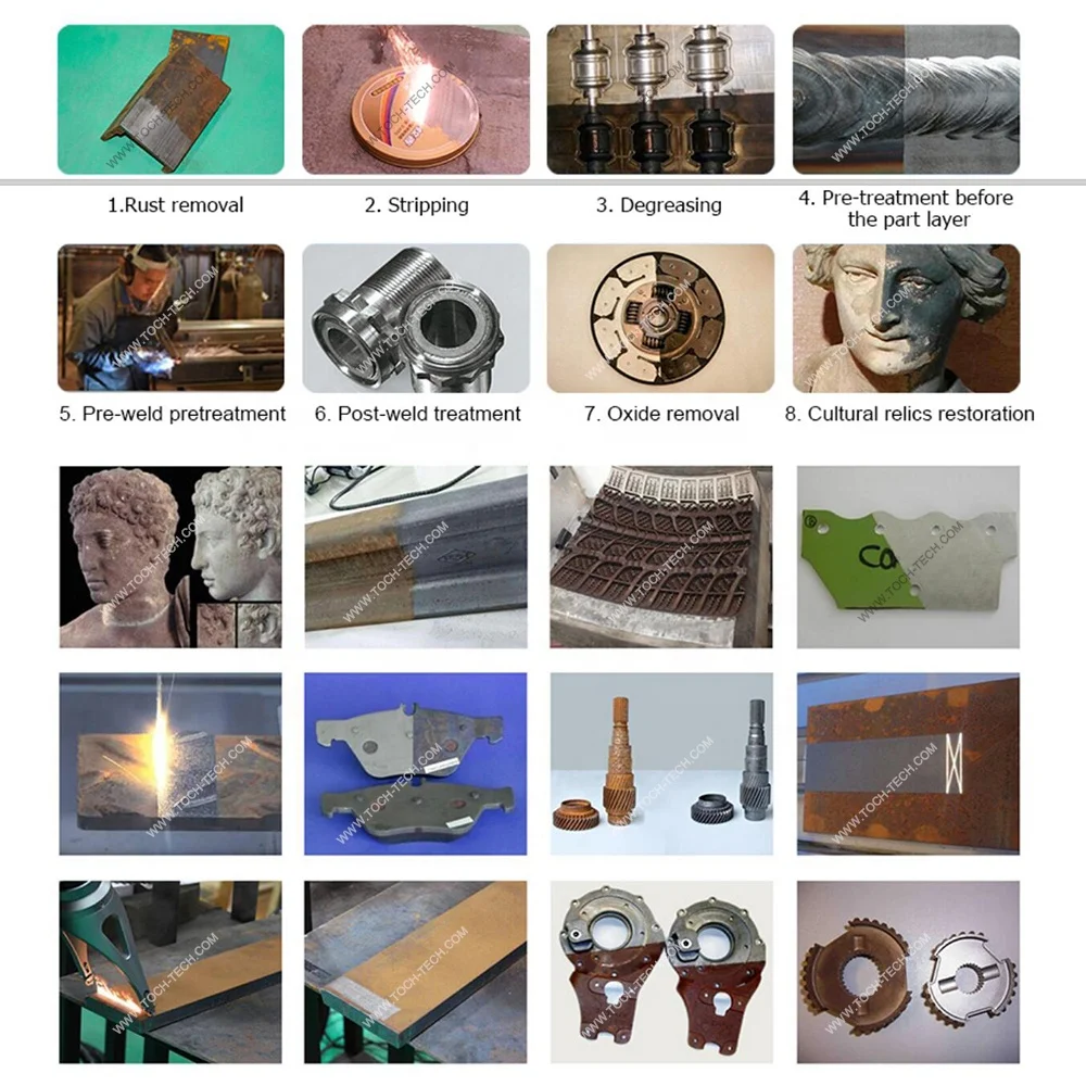 50w 100w 200w 300w 500w 1000w Raycus JPT Max Macchina portatile per la pulizia laser pulsata Rimozione della ruggine dei metalli