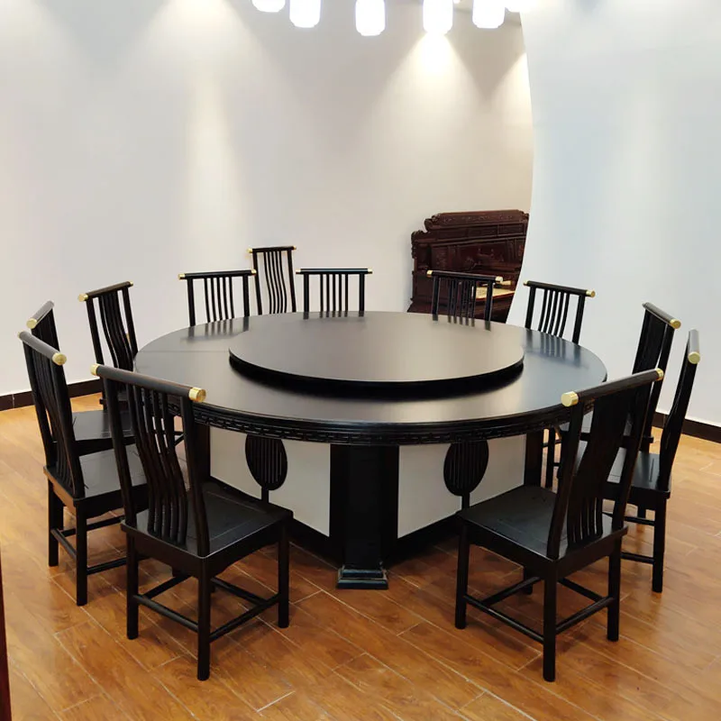 Hotel dining table electric large round table automatic dining table 16/18/20 people New Chinese restaurant private room rotatin