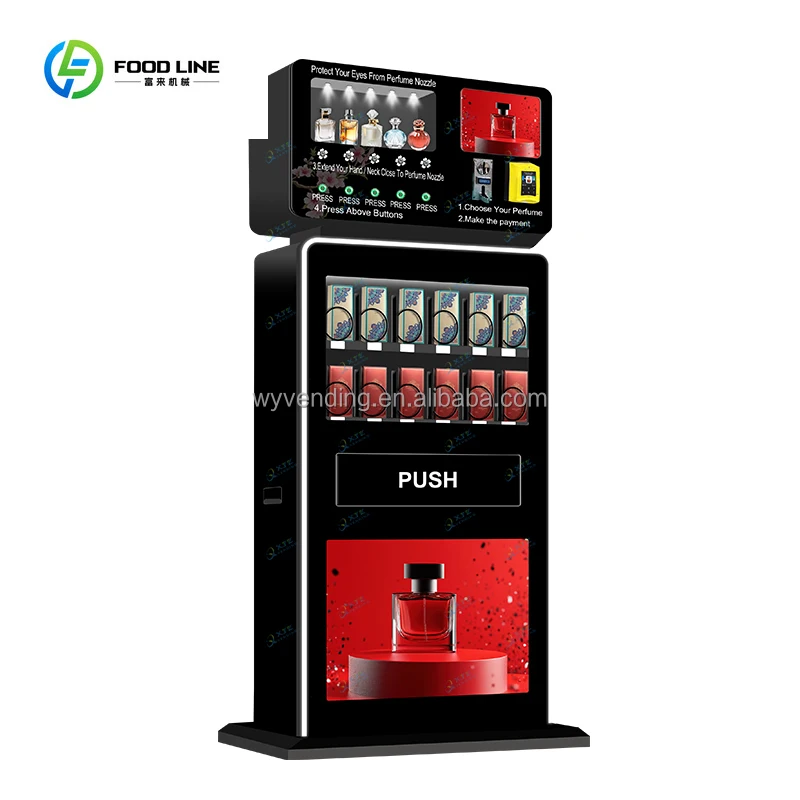 Touch Screen Cologne Perfume Sprayer Vending Machine Floor Standing Vending Machine for Perfume Samples