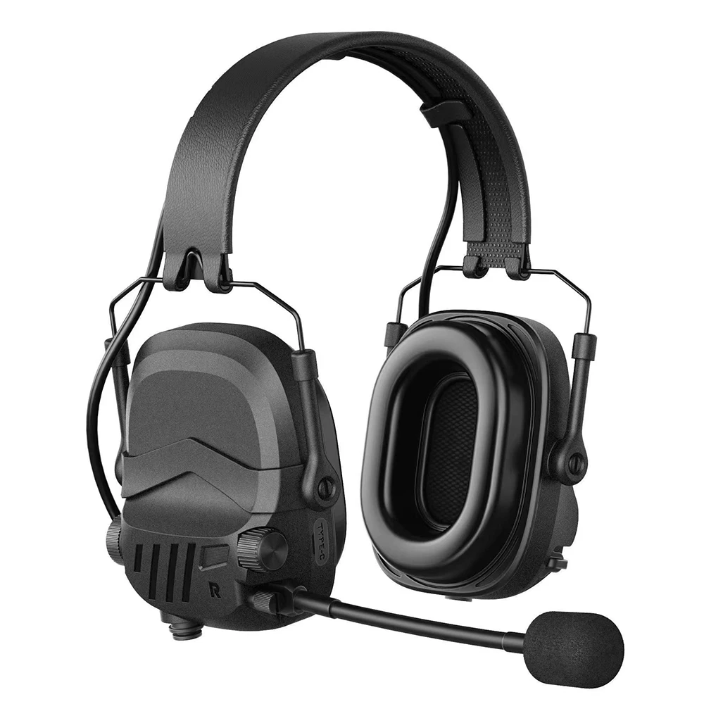 Ear Protection AMP Communication Headset Noise Cancelling Intercom Earmuffs Hearing Protectors With Two Wearing Options