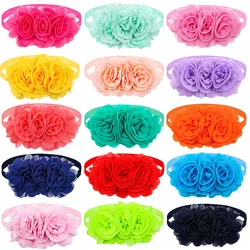 30PCS Flower Bowties For Dog  Chiffon Large Dog Bowties Neckties For Dogs Pets Bows Dog Grooming Accessories For Large Dogs