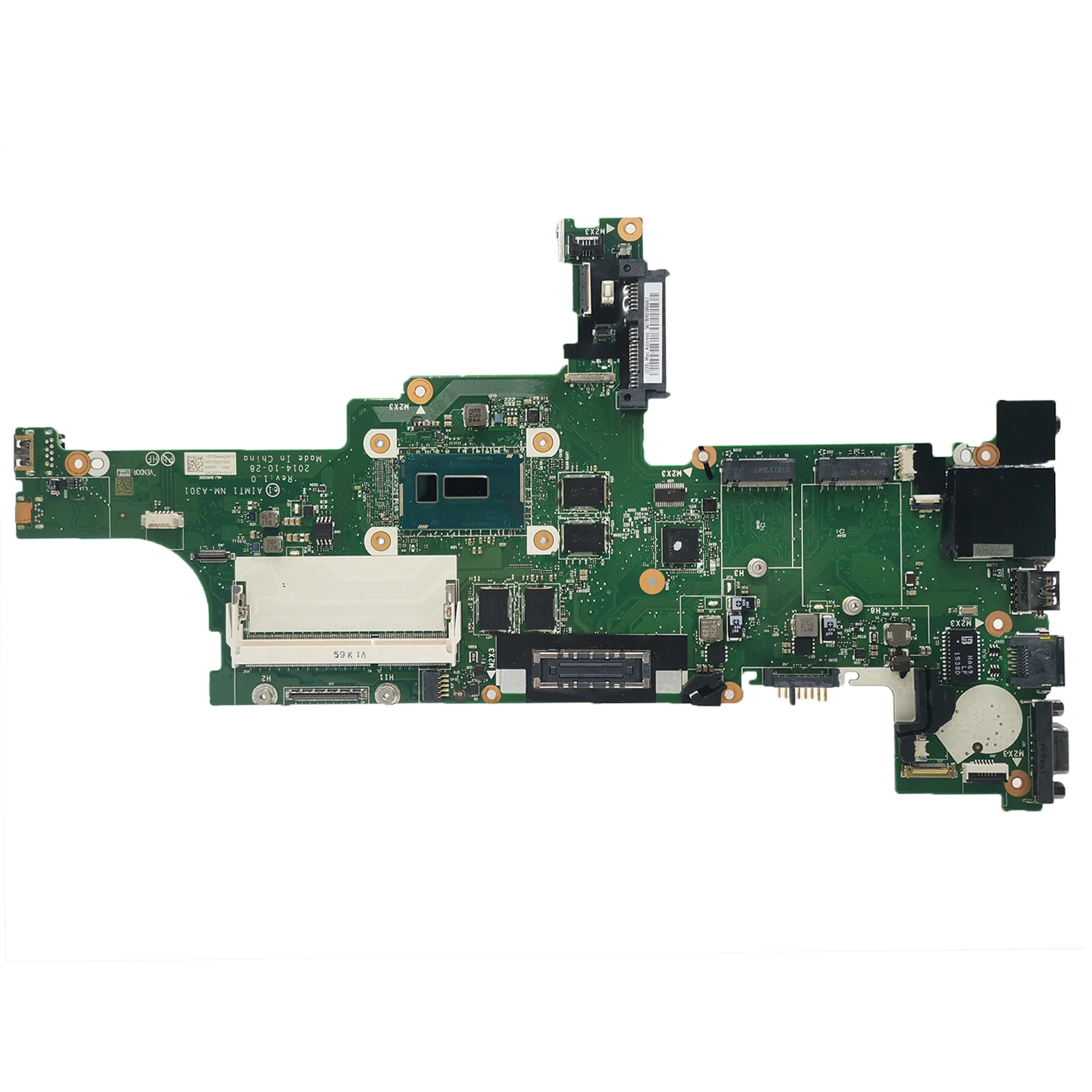 00HT748 Notebook Mainboard For Lenovo Thinkpad T450S Laptop Motherboard NM-A301 With I5-5300U 4G RAM DDR3