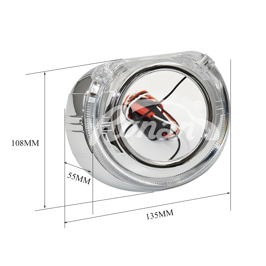 Ronan 3.0inch LED Angel Eyes Shrouds for Hella Q5 WST Projector Lens Cover Shrouds Car Headlight Upgrade Decoration