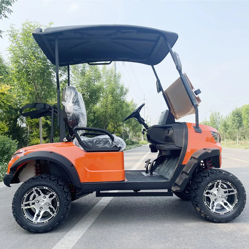 2024 New Quick Shipping Golf Cart Off-Road Tire Electric Sightseeing Car With Bluetooth Speaker Off-Road Electric Car