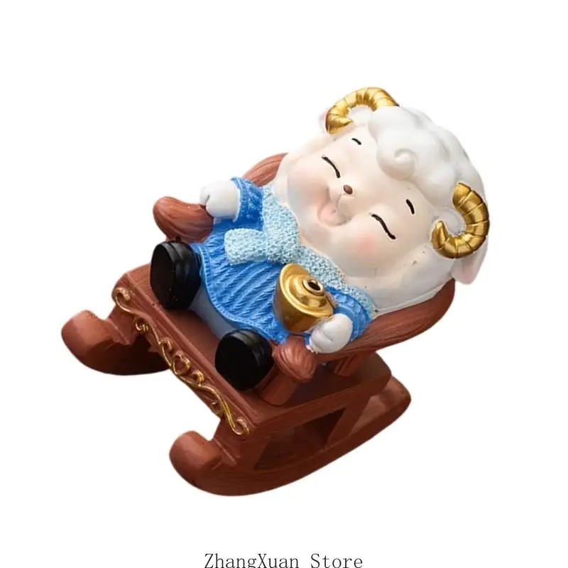 Schafe-Figur, Räucherstäbchenhalter für Schlafzimmer, Schreibtisch, Dekoration, Display, 3 x – Detail 5
