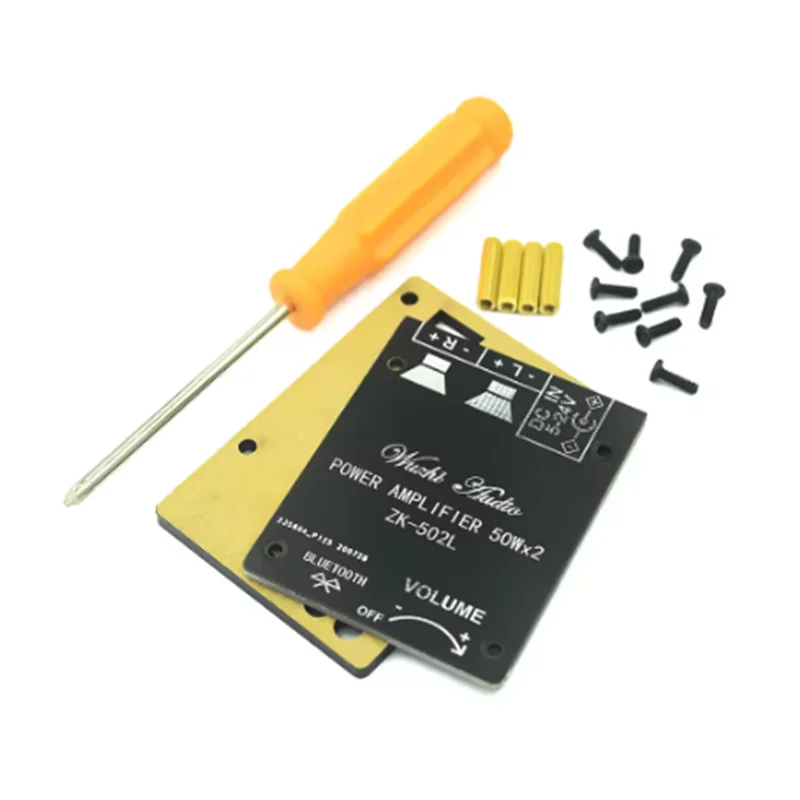 ZK-502L MINI Bluetooth 5.0 DC 5-24V Wireless Audio Digital Power amplifier Stereo board 50Wx2 Bluetooth Amp Amplificador