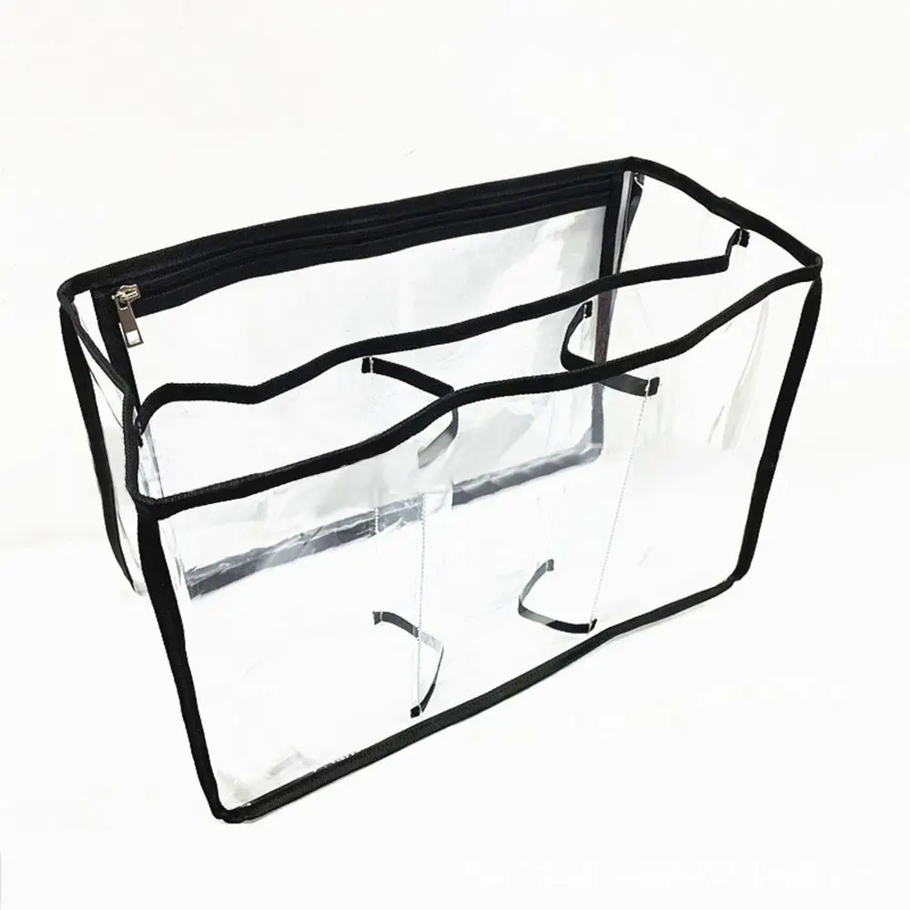 Transparent Clear Beach Bag Organizer Bath Wash Case PVC Makeup Bags Cosmetic Divider Storage Inner Pouch for Bogg Bag