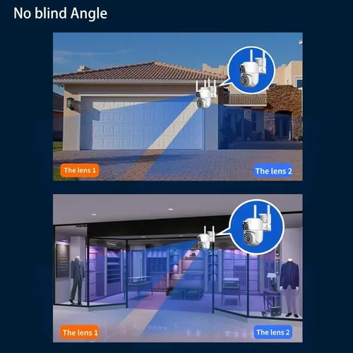 Imagen 2 del producto IPC360 HOME 4K 8MP cámara WIFI de doble lente 2K 4MP cámara PTZ de doble pantalla impermeable al aire libre cámara inalámbrica de seguridad de seguimiento automático