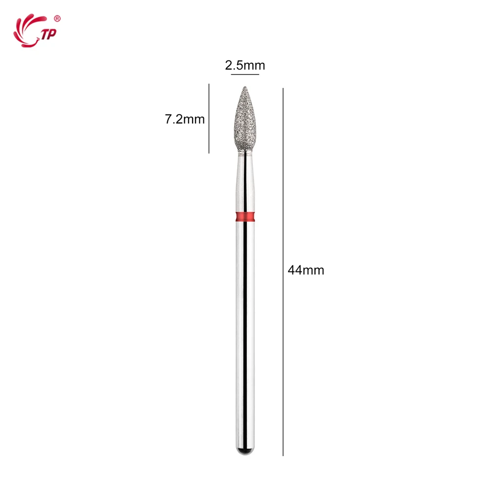 TP 5PCS Set di punte per trapano per unghie diamantate Punte per frese rotanti per accessori per utensili per sbavature per unghie per pedicure elettrica