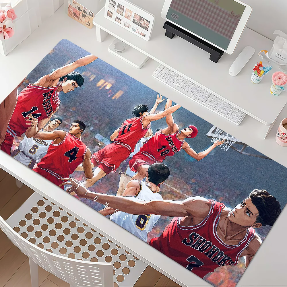 Anime S-slam Mouse Pad Anti Slip Rubber Edge Locked Thickened Laptop Gaming D-dunk Desk Mat