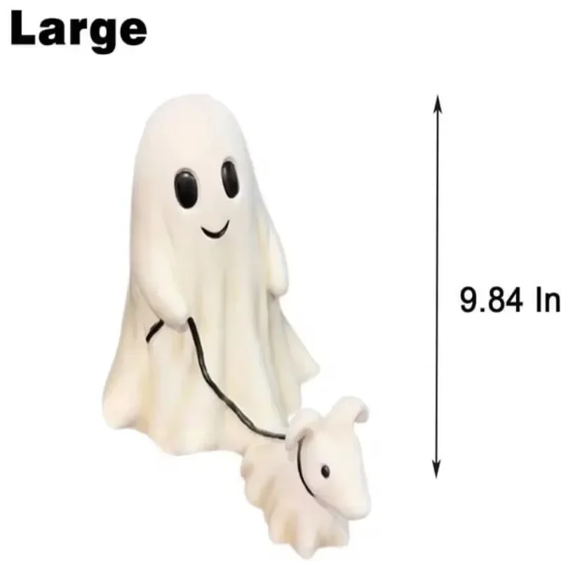 2024 Ghost Walking Dog Statue Creative Cute Ghost Dog Walking Resin gingillo Halloween Personality Ghost Dog Desk Statue