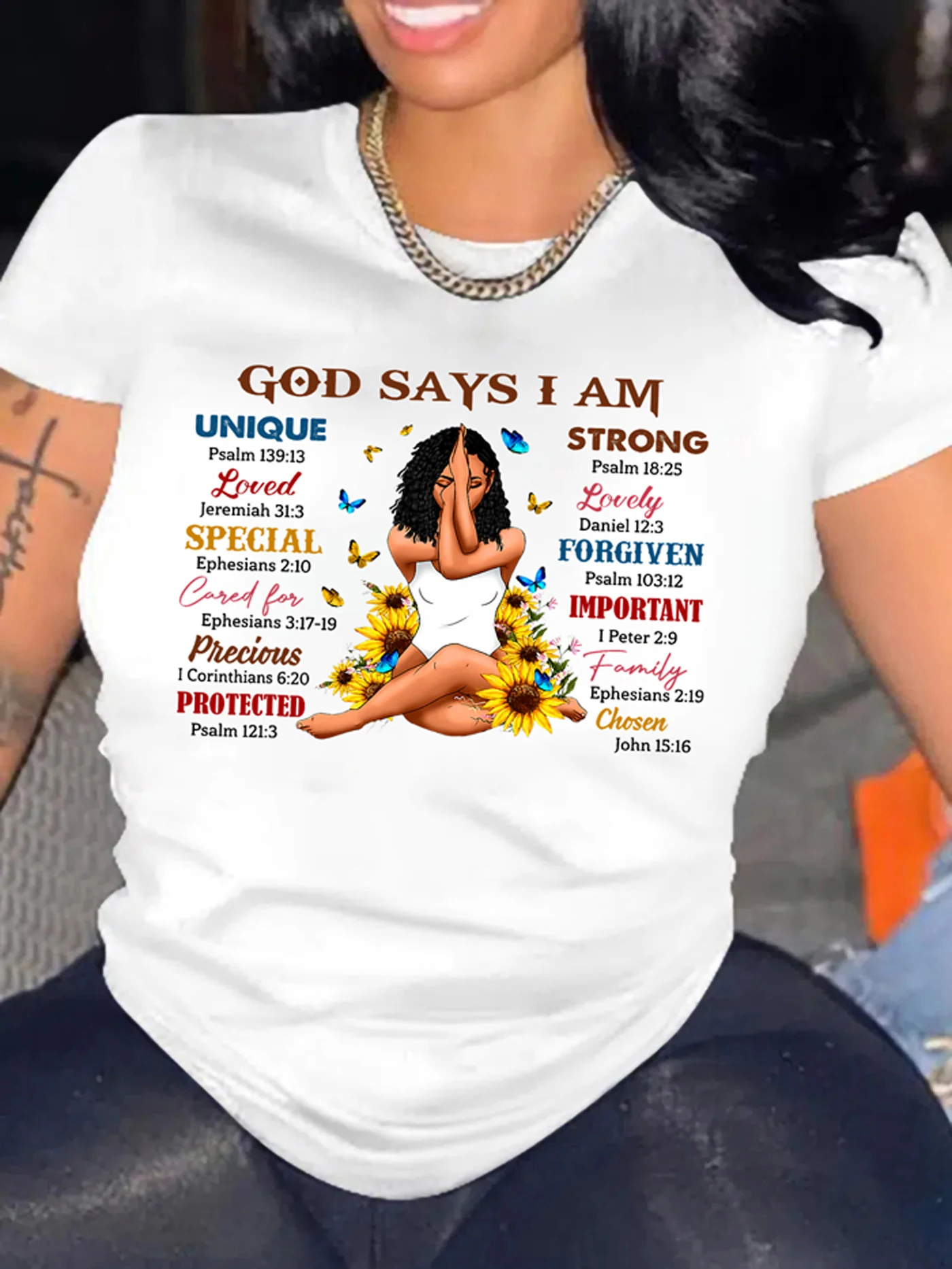 

Womens Figure & Letter Graphic Tee - Fashionable Crew Neck, Short Sleeve, Casual Style for Spring & Summer