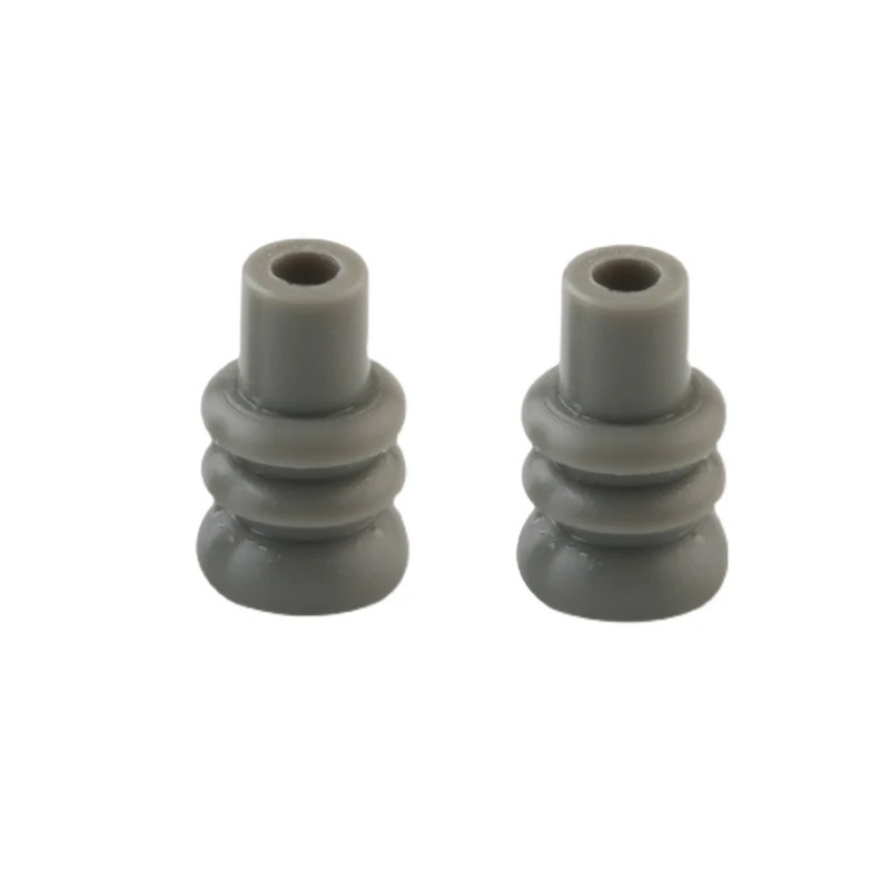 172888-2 موصل السيارات سدادة مطاطية مجوفة مقاومة للماء، قابس رمادي من سلسلة 1.8 المحلي، 100 قطعة
