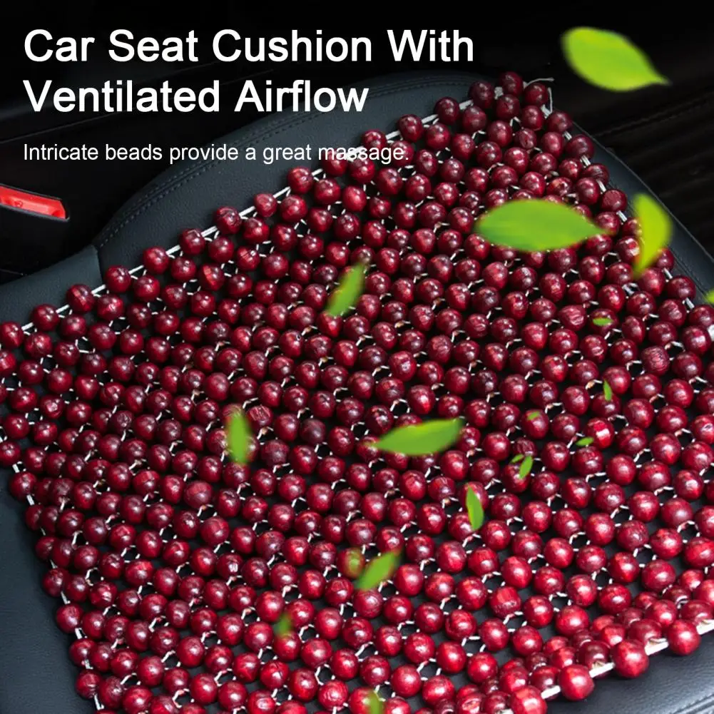 Wood Bead Car Seat Cushion Cooling Comfort Pain Relief Mat Comfortable Improved Circulation Cushion Home Accessories