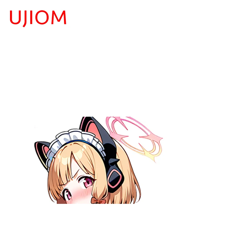 UJIOM Blue Archive Saiba Momoi Wall Sticker Fashion Personality Amusing Scratch Proof Edgy Decal Computer Case Home Decor