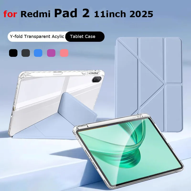 

Acrylic Y-fold Clear Case for Xiaomi Redmi Pad 2 11 Inch 2025 SE 8.7" 11" K Pad 8.8 for Xiaomi Pad7 7Pro 5 6 Pro Tablet Case