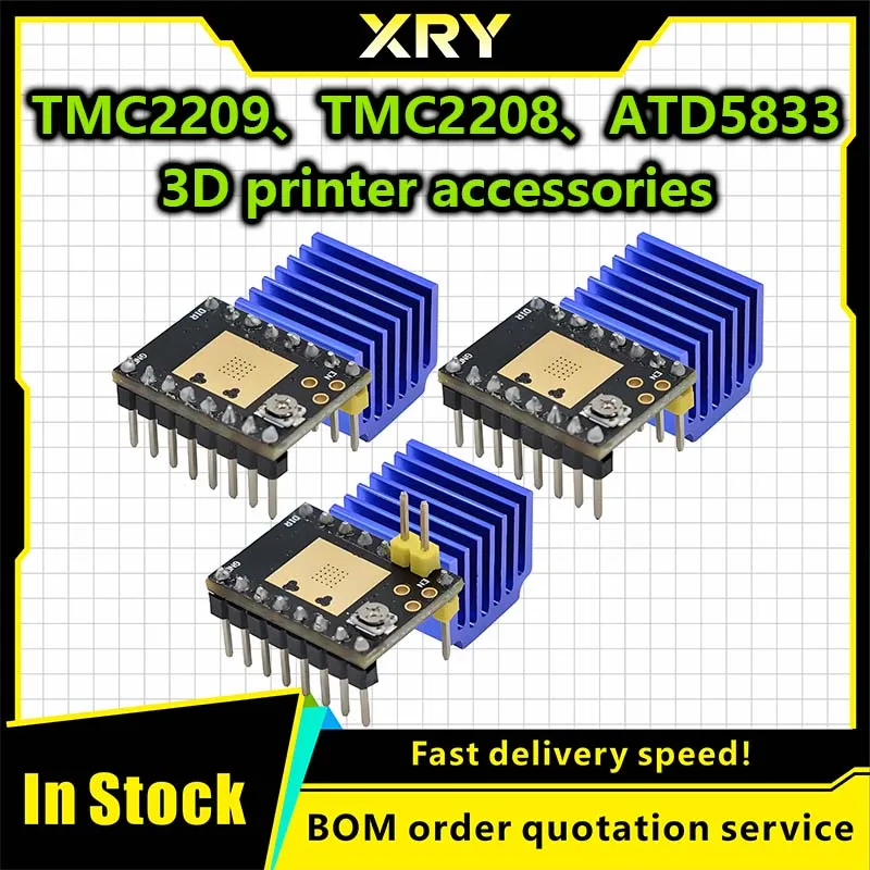 TMC2208 TMC2209 ATD5833 V2.0 With Heat Sink Stepper Motor Driver StepStick 3d Printer Parts 2.5A 256 Subdivision Silent Printing