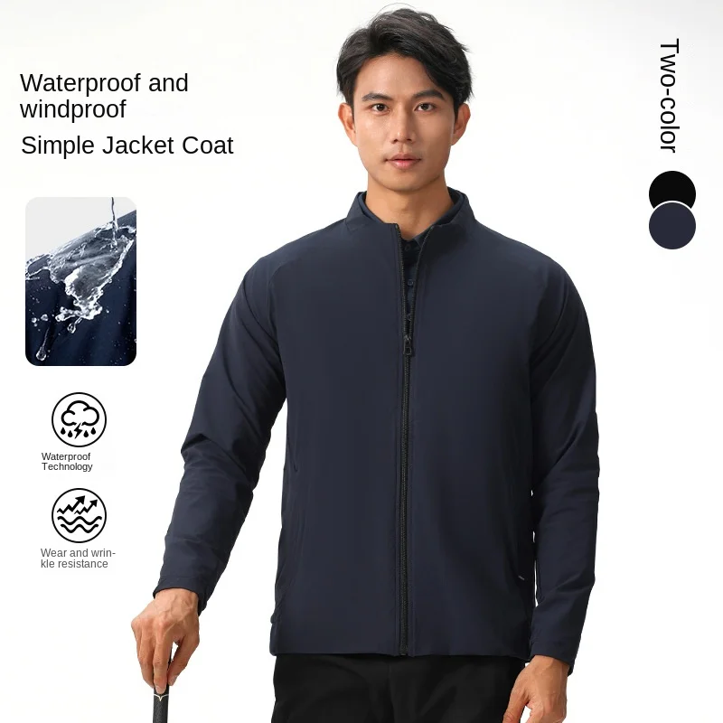 

New Autumn Men's Coats Outdoor Golf Hiking Sports Tops Waterproof Slim-fit Business Jackets
