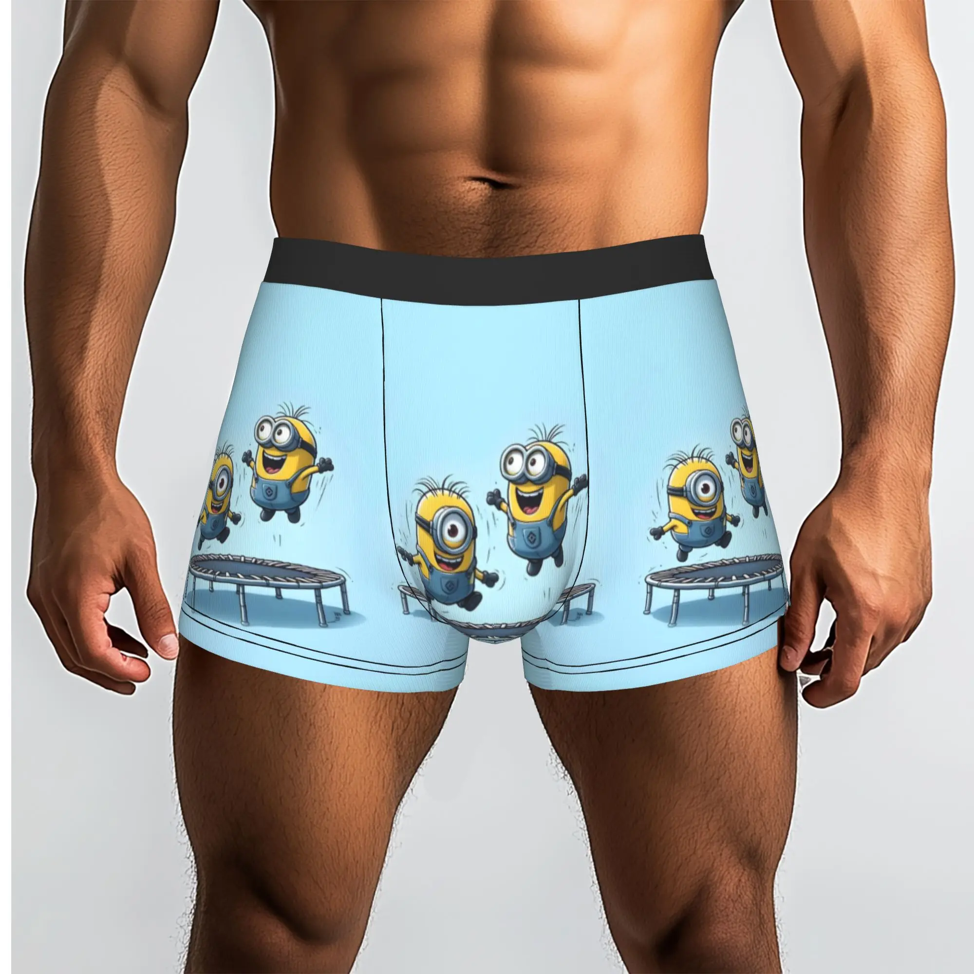 Custom Yellow Man Anime Cute Boxers Shorts Mens  Briefs Underwear Novelty Underpants
