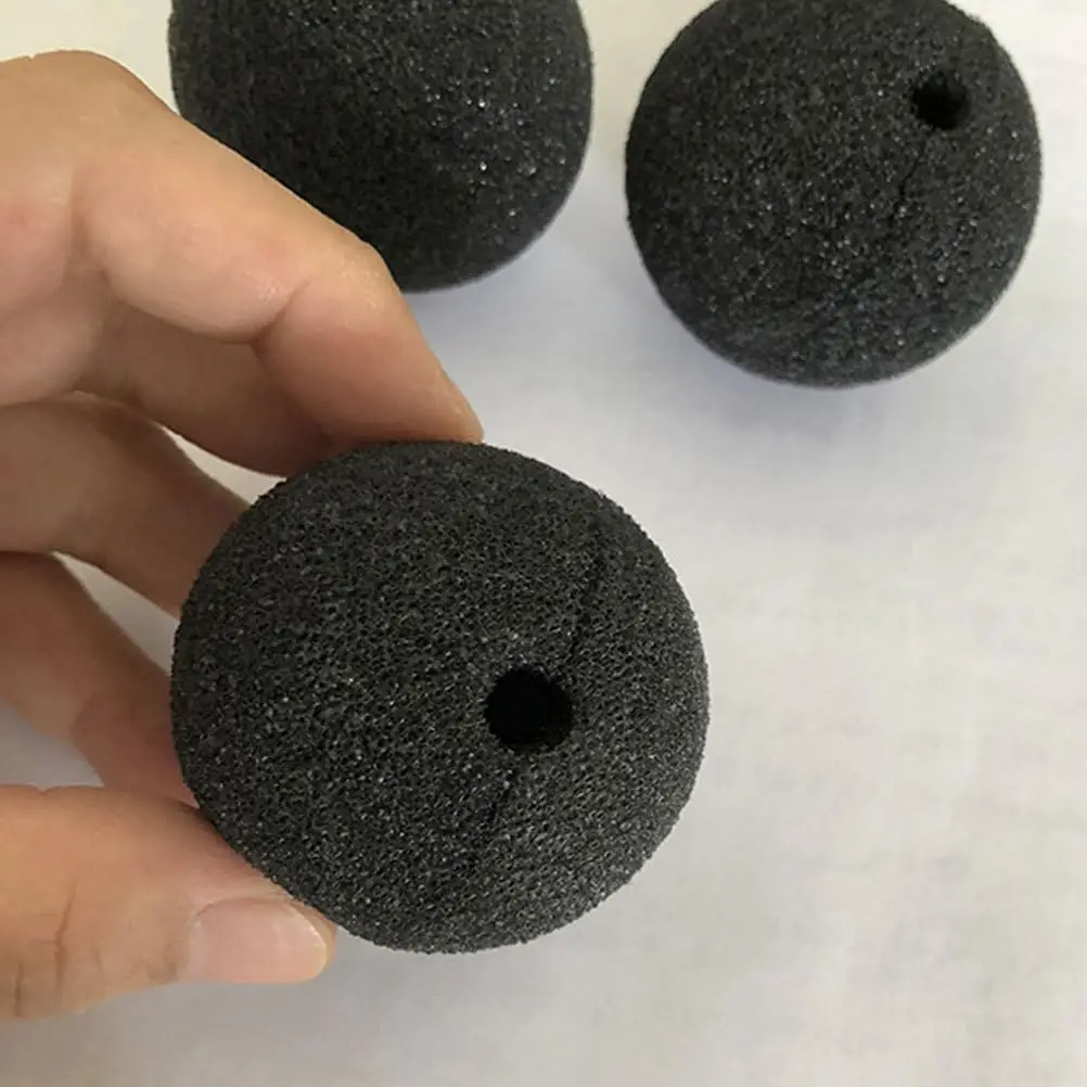 

10Pcs Sponge Clown Nose Black Foam Clown Noses Props Soft Cosplay Costume Replacement for Party Stage Performance Jokes