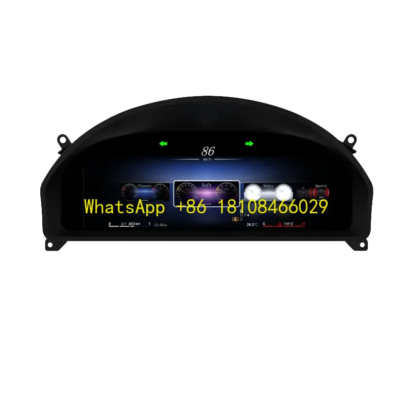

WEIJUNPRO 12.3 Inch Car Speedometer Panel Digital Dashboard Instrument Cluster for Benz GLK 2008-2015 Digital Player
