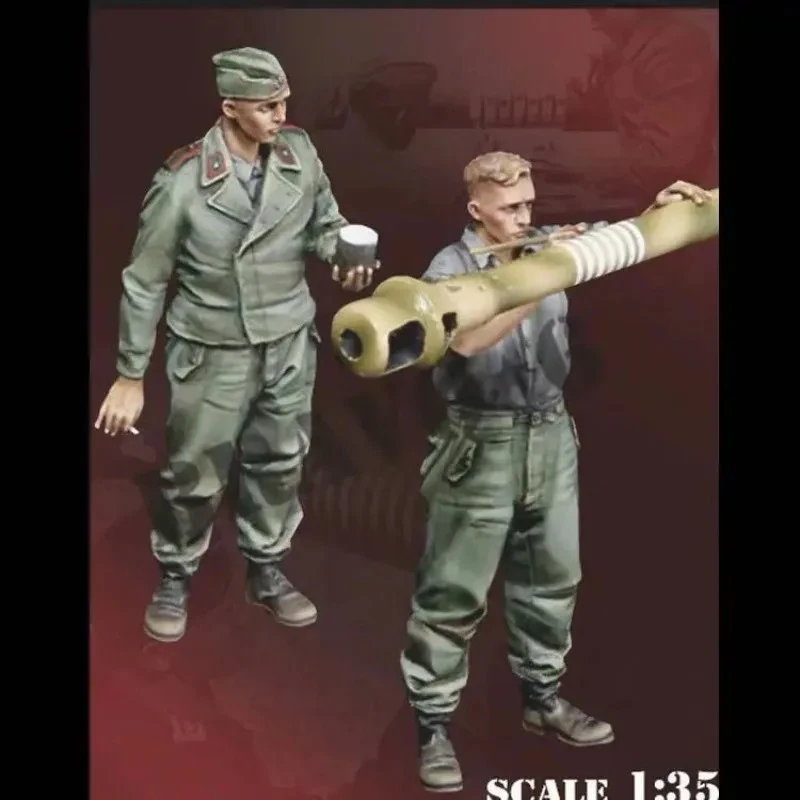 1/35 Scale Resin Figure Model Kit Modeling Scene Hobpy Miniature Soldier Paint the Tank 2 Figures Unassambled Unpainted N600
