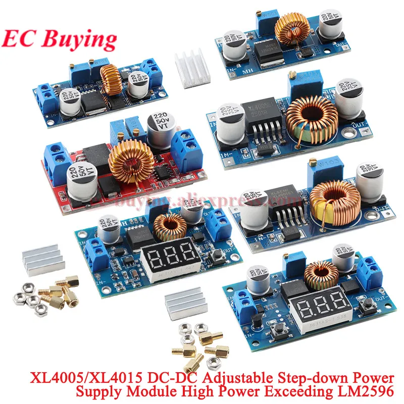 XL4015 XL4005 5A DC to DC CC CV Lithium Battery Step Down Charging Board Led Power Converter Charger Buck Module XL4015E1 Chip