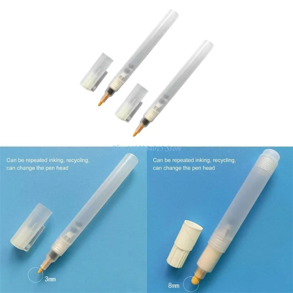 R6ff 2pcs Пустое маркер краски акриловые акриловые