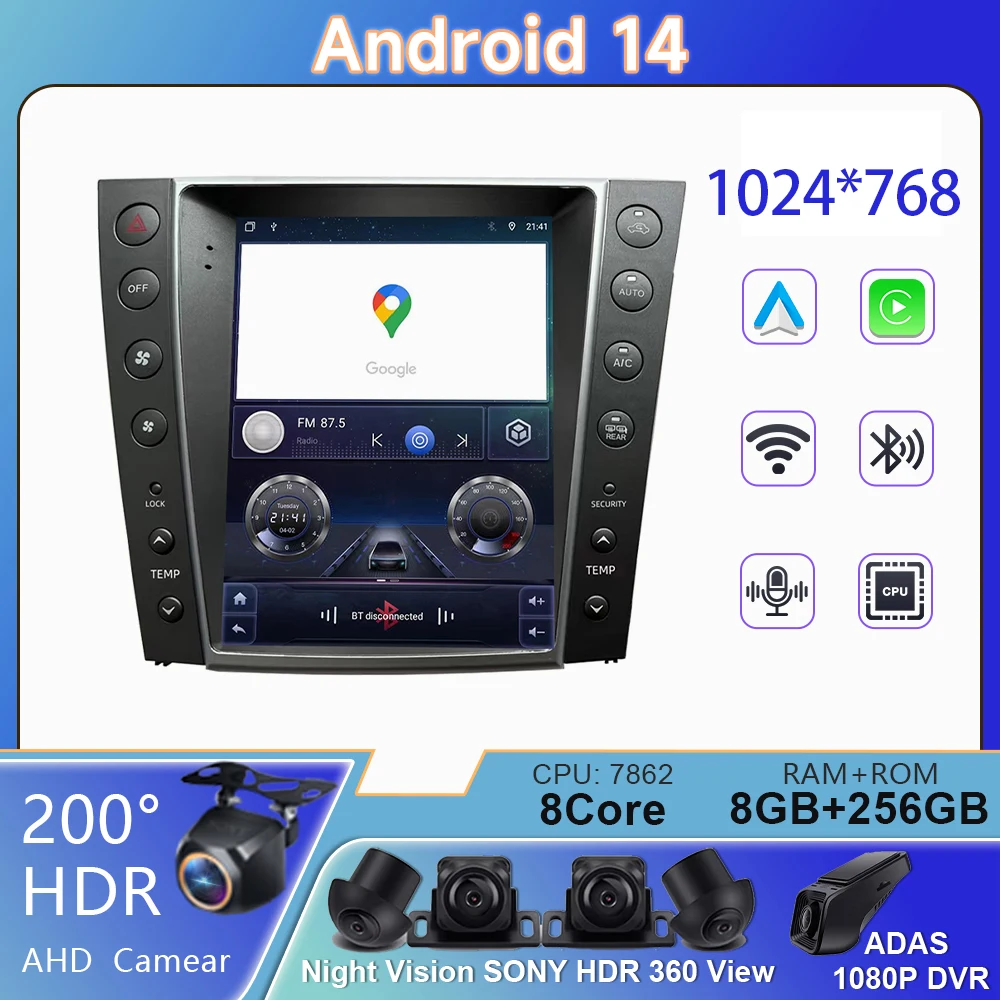 For Lexus GS300 S190 GS350 GS400 GS430 GS450h GS460 GS 300 III 3 350 Car Radio GPS Navigation Multimedia Stereo Carplay No 2din