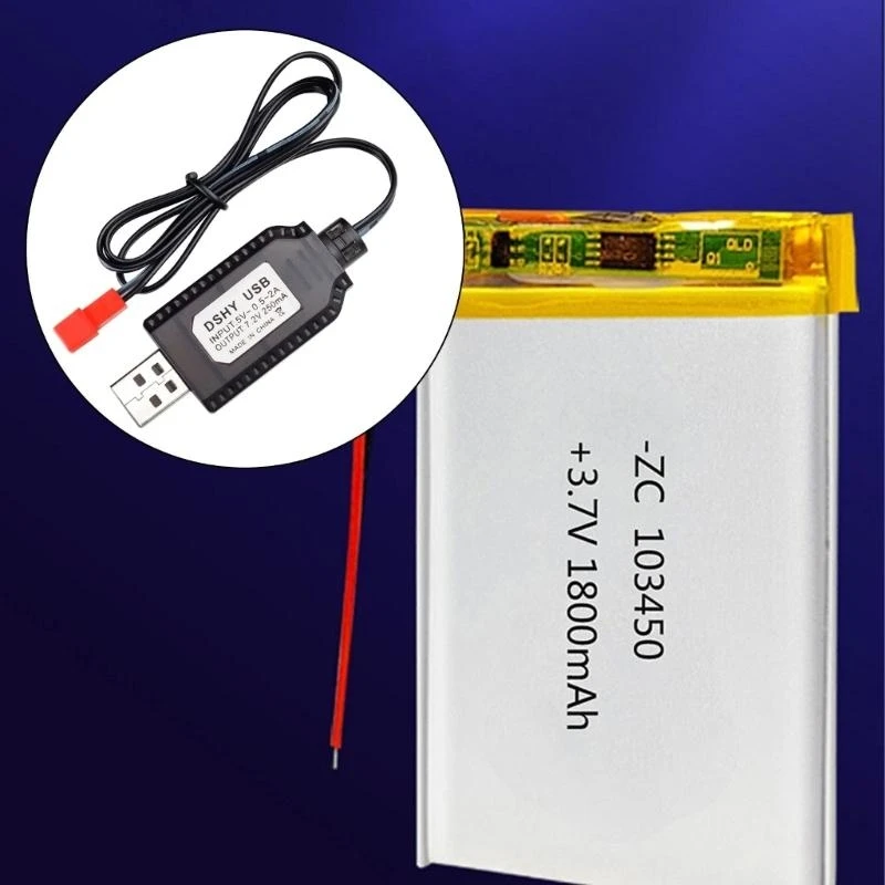 2PCS 7.2V USB كابل مع JST/SM2.0 2P موصلات بديل المكونات ل 7.2V NICD NIMH بطارية 55KC