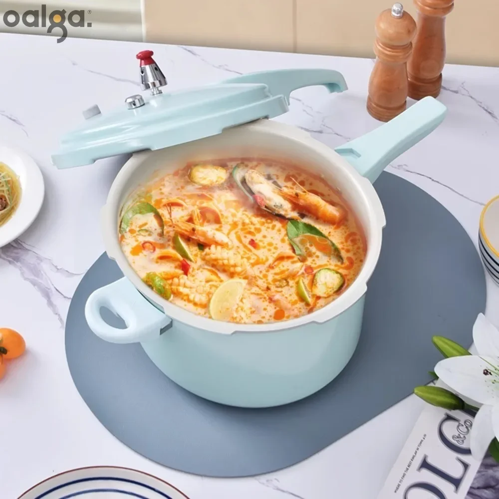 

Household Pressure Cooker Universal for Gas Stove & Induction Cooker Ceramic Glaze Non-Stick Inner Pot Explosion-Proof Cookers