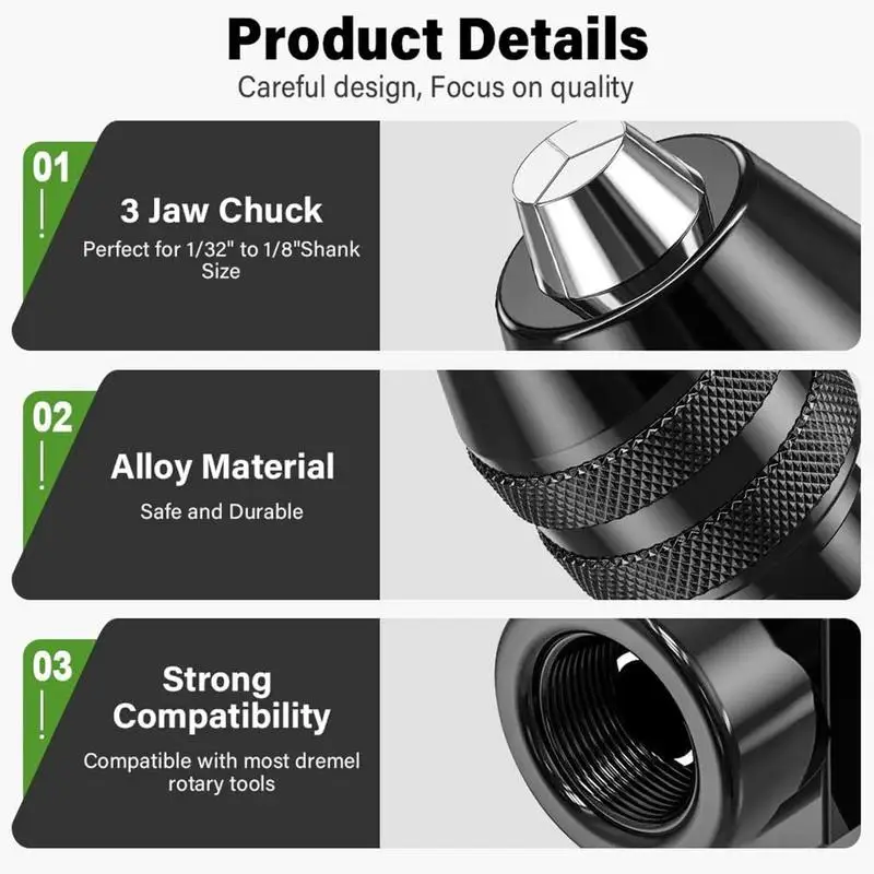 Set Collet Bor Mata Bor Collet Kuningan 1/32-1/8 Inci Pengganti Batang Tanpa Kunci untuk Alat Putar Aksesori Penggiling Listrik